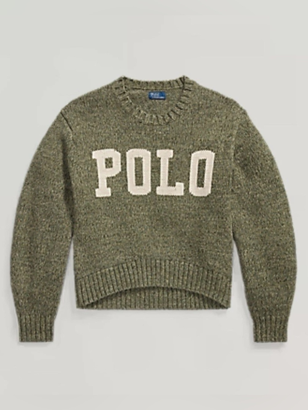Polo Ralph Lauren Cotton Spell Out Logo Relaxed Crewneck Sweater